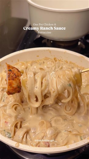 Creamy Ranch Chicken Fettucine Recipe