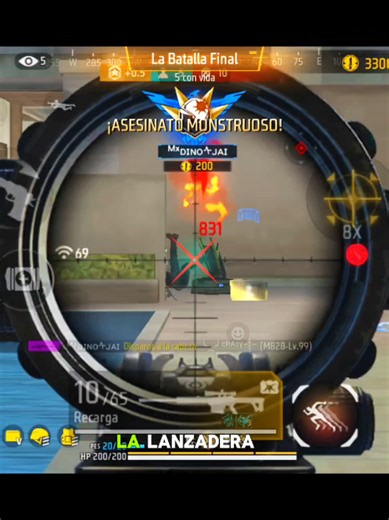 HUD a 4 dedos para doble franco Free Fire