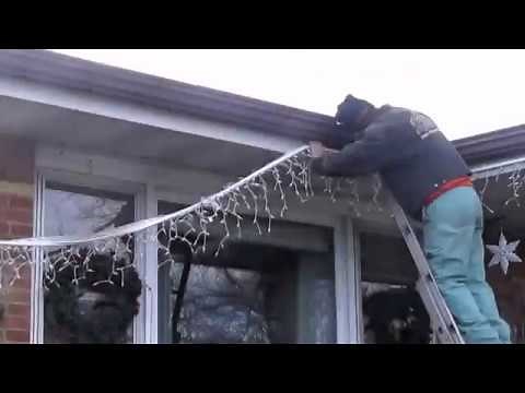 Hang Christmas Lights Fast and Easy! No clips!
