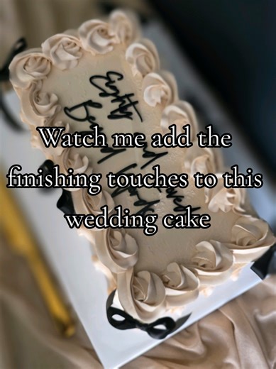 Final moments of cake decorating. There’s something so satisfying and therapeutic about piping and placing the last details on a wedding cake. This stage is where the design really comes to life. Save for cake decorating inspiration & follow for more piping details 🤍 #pipingbuttercream #cakedecorating #weddingcake #longweddingcake #contemporaryweddingcakeinspo2026