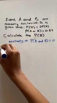 How to find the probability of mutually exclusive events(Grade 12 Probability)