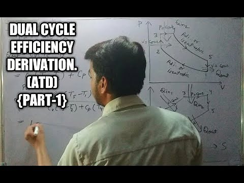 Dual Cycle Efficiency Derivation| ATD(Applied Thermodynamics)| BTech 2nd year ME Lectures(p1)