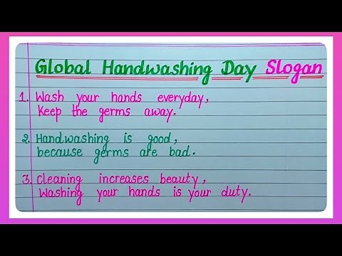 Slogan On Global Handwashing Day In English l Global Handwashing Day Slogan l Handwashing Day Slogan