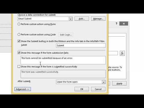 Microsoft Infopath 2013 Email Feedback form