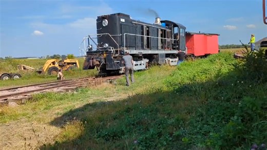 It was a long, hot weekend for volunteers and we didn’t exactly reach our goal, but we’re calling it a HUGE win! We had hoped to get Alco FW-1 and caboose M&StL1201 moved over to our main track this weekend. It didn’t happen. However - FW-1 moved for the first time under its own power since it arrived at GSRM in September 2020. It needs more tuning up before it’s fully operational, but everyone was ecstatic to see it moving on its own and pulling 1201 behind. Don’t forget, we’re open this coming