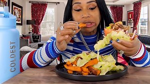 My Stomach Looks Like I'm Pregnant | Mukbang Bloveslife