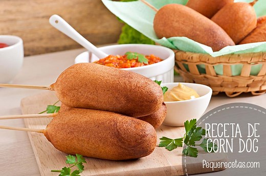 Cómo hacer Corn Dogs (Hot Dogs americanos rebozados) - PequeRecetas