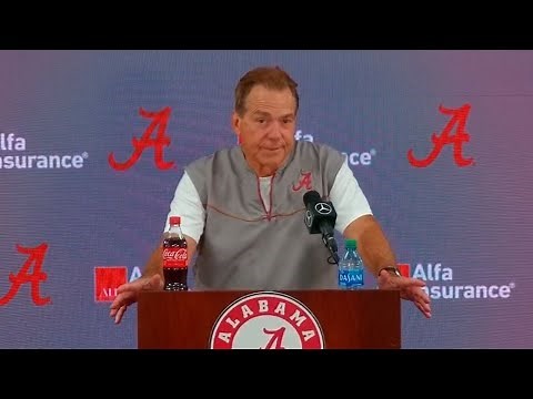 Nick Saban gives 'lecture' on nothing; talks tush-push and eclipse ahead of Alabama vs Arkansas game