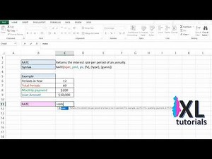 How To Use Rate Function In Excel
