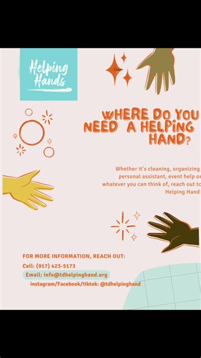 Need a helping hand for your every day needs…. Reach out to Helping Hands!!! #helpinghand #advertisement #cleaning #organization #personalassistant #eventhelp #shoppingassitant #shipper #manyhats #buildingbrand
