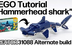 乐高MOC教程 31088创意百变3合1套内 锤头鲨 拼搭指南