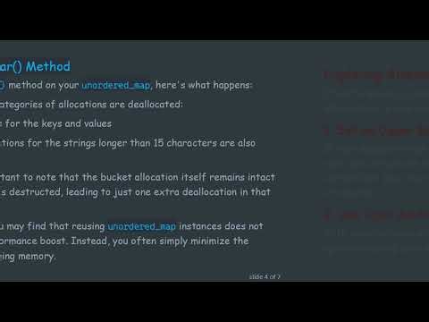 Enhancing Performance: Reusing std::unordered_map Efficiently in C+ +