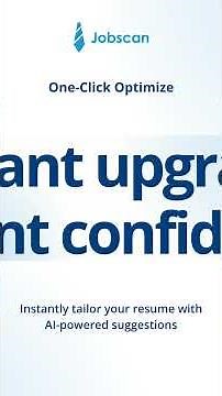 Tailor Your Resume with One Click | One Click Optimize from Jobscan