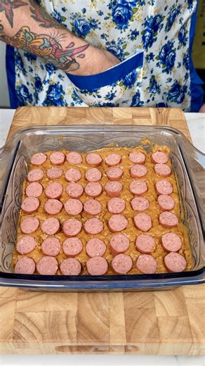 Chili Cheese Dog Cornbread Casserole of My Dreams | Drew Cooks