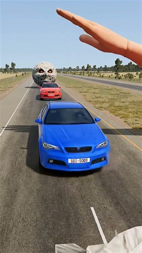 Big & Small Cars vs Giant Hand Slap video in the game BeamNG.drive