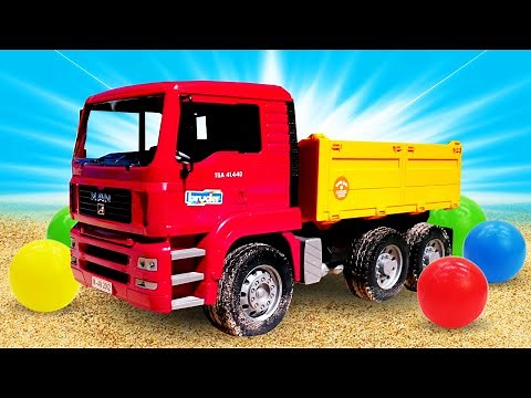 Die Helfer Autos. Tolle Baustellenfahrzeuge. Kindervideo mit Spielzeugautos.