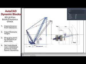 AutoCAD Dynamic Blocks for Lift Plans - Boom Clearance Check.
