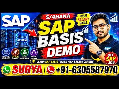Learn SAP S/4HANA BASIS in 2026 | S/4HANA BASIS Demo Session BY SURYA
