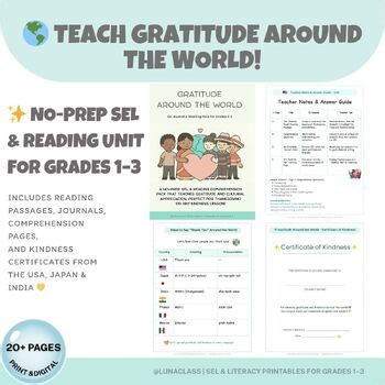Thanksgiving Gratitude Around the World | SEL & Reading Comprehension Unit G1–3