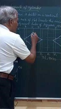 Development of cylinder with square slot on lateral surface/ Engineering Graphics