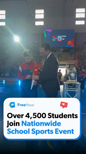 FreeHour Malta on Instagram: "More than 4,500 students from 127 schools across Malta & Gozo are taking part in the 2nd edition of the Malta School Games 🏃‍♂️ The event brings together primary, middle & secondary students who will compete in 14 different sports. This year, two new shields have been introduced to reward the best-performing primary & middle schools 🏆 Every student will also receive a commemorative award for taking part. The goal is to boost physical activity, encourage teamwork &