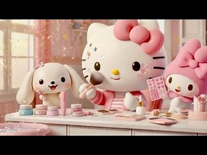 Happy Song for Kids & Baby | Hello Kitty Make Up Learning With Sanrio Friends | Cute 3D Music Video