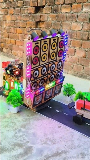 How to make mini Dj truck with cardboard #trending #shorts #shortsfeed