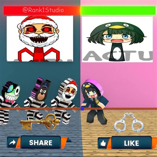 Team Criminal Evil Sprunki Santa Claus vs Team Police Sprunki Gugugaga, which team will you choose?!