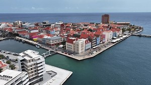 Otrobanda, Willemstad, Curacao - 5.3.2024 - Curacao Skyline At Otrobanda In Willemstad Curacao. Caribbean Island Downtown Travel Beach Riverside Day.
