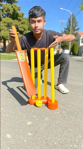 Toy Yellow Cricket Kit Unboxing 🏏 | Test With Real Shots 😱”