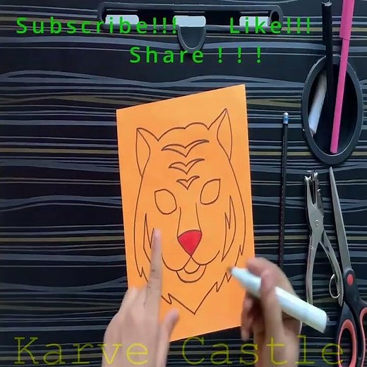 #shorts | Tiger face mask | Tiger mask | How to make Tiger mask | Animal face mask