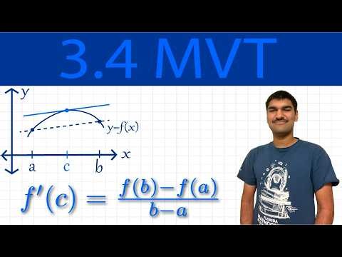 3.4 Mean Value Theorem | Calculus I & II