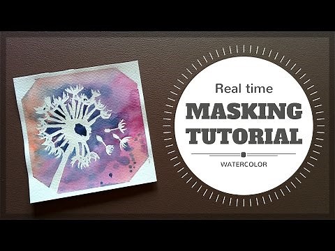Masking fluid & Watercolor Tutorial for Beginners || Real time || Tips & Tricks