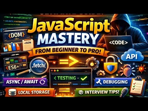 Complete JavaScript Roadmap 2026 🚀 From Zero to Job-Ready Developer| Core Concepts to Real-World App
