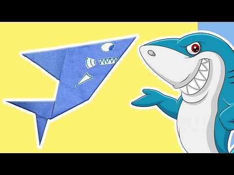 How to Make a Super Easy Paper Shark | Learning Origami and Folding
