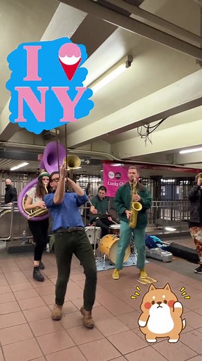 NYC Subway Jamming with Lucky Chops and Brass Band