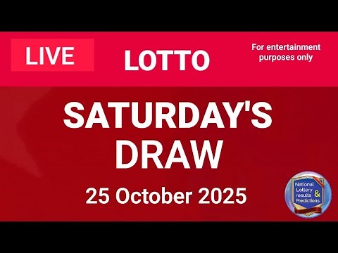 National Lottery Lotto Draw Live results from Saturday 25 October 2025 | tonight's lotto