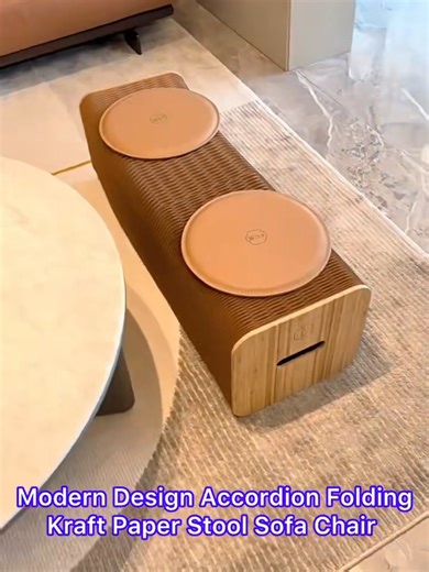 Modern Design Accordion Foliding Kraft Paper Stool Sofa Chair