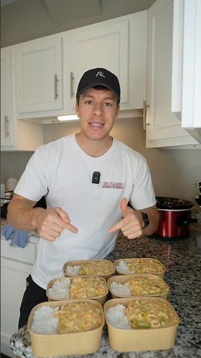 Creamy Buffalo Chicken & Rice High Protein Meal Prep Recipe #shorts