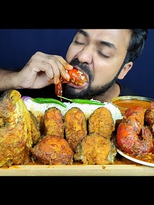 561K views · 9.1K reactions | Spicy Shrimp Curry, Big fish Curry and Rice eating Show | #Reels #mukbang #asmr #Desifood | Live To EATT | Facebook