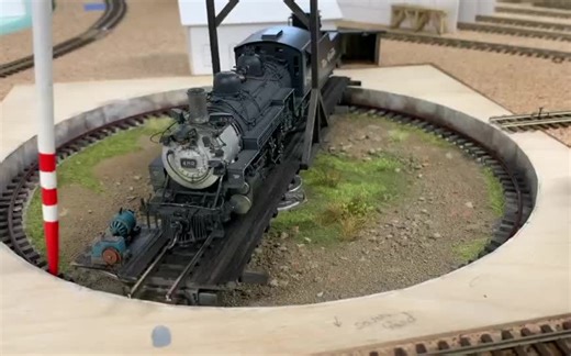【火车模型】制作转车台-适配扇形机库-HOn3比例