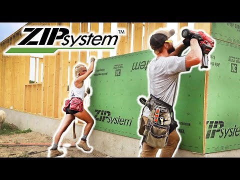 Installing Zip Board On Our Walls! | Building Our Own House #ep8