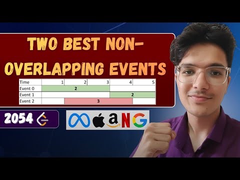 Two Best Non-Overlapping Events | LeetCode 2054 | Complete Intuition Explained