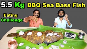 300K views · 4.4K reactions | 5.5 KG FULL SINGLE FISH BBQ Eating Challenge | Giant Sea Bass Grill Eating | Part -2 Saapattu Raman | Saapattu Raman | Facebook