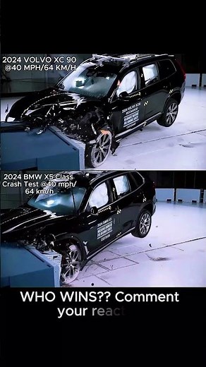2024 BMW X5 vs Volvo XC90 Crash Test – Airbags Explode on Impact! 💥🚗