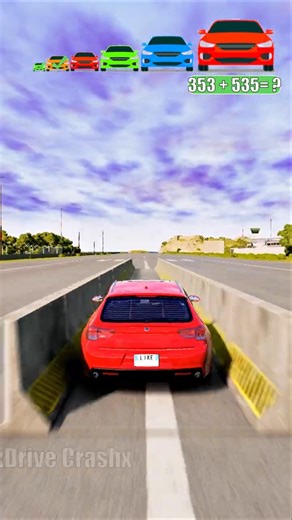 Big & Small car vs Barrier tunnel - BeamNG.Drive