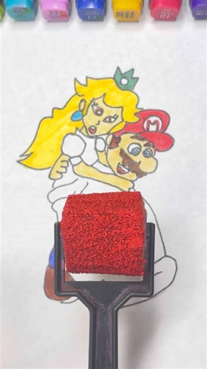 Super Mario beautiful paint Art 🥰 #shorts #youtubeshorts #viralshorts #mario #painting