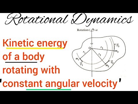 Kinetic energy of a body rotating with constant angular velocity