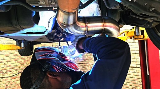 Behind the scenes of our Tig Welding Stainless Steel fabrication 🔥 On this particular car, we are installing a stainless steel downpipe with a remote control valve!✅️ 🌐www.sosperformance.co.za #exhaustsound #tigwelding #downpipe #exhaust #valvetronic