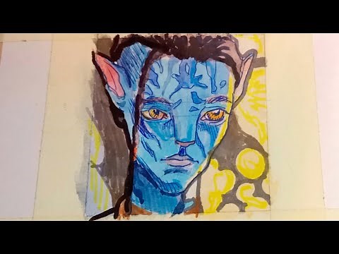 How to draw an AVATAR | Drawing Avatar | drawholic (Zoe Saldana)